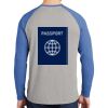 Mens Full Color PosiCharge Long Sleeve Tri Blend Wicking Raglan Tee Thumbnail