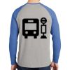 Mens Full Color PosiCharge Long Sleeve Tri Blend Wicking Raglan Tee Thumbnail