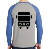 Mens Full Color PosiCharge Long Sleeve Tri Blend Wicking Raglan Tee Thumbnail