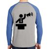 Mens Full Color PosiCharge Long Sleeve Tri Blend Wicking Raglan Tee Thumbnail