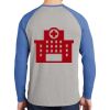Mens Full Color PosiCharge Long Sleeve Tri Blend Wicking Raglan Tee Thumbnail