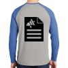 Mens Full Color PosiCharge Long Sleeve Tri Blend Wicking Raglan Tee Thumbnail