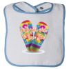 Infant Contrast Trim Terry Bib Thumbnail