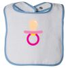 Infant Contrast Trim Terry Bib Thumbnail