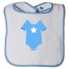 Infant Contrast Trim Terry Bib Thumbnail