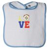 Infant Contrast Trim Terry Bib Thumbnail