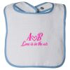Infant Contrast Trim Terry Bib Thumbnail