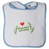 Infant Contrast Trim Terry Bib Thumbnail