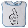 Infant Contrast Trim Terry Bib Thumbnail
