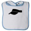 Infant Contrast Trim Terry Bib Thumbnail