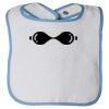 Infant Contrast Trim Terry Bib Thumbnail