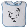 Infant Contrast Trim Terry Bib Thumbnail