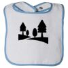 Infant Contrast Trim Terry Bib Thumbnail