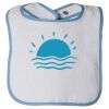 Infant Contrast Trim Terry Bib Thumbnail