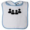 Infant Contrast Trim Terry Bib Thumbnail