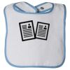 Infant Contrast Trim Terry Bib Thumbnail