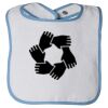 Infant Contrast Trim Terry Bib Thumbnail