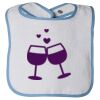 Infant Contrast Trim Terry Bib Thumbnail