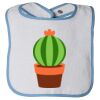 Infant Contrast Trim Terry Bib Thumbnail