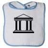 Infant Contrast Trim Terry Bib Thumbnail