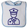 Infant Contrast Trim Terry Bib Thumbnail