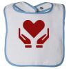 Infant Contrast Trim Terry Bib Thumbnail