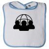 Infant Contrast Trim Terry Bib Thumbnail