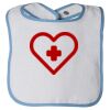 Infant Contrast Trim Terry Bib Thumbnail