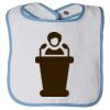 Infant Contrast Trim Terry Bib Thumbnail