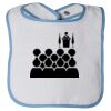 Infant Contrast Trim Terry Bib Thumbnail